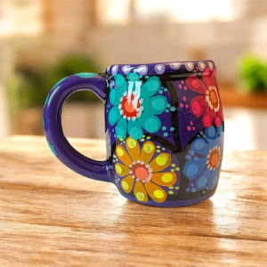 Tazzina in terracotta fatta e dipinta a mano