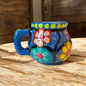 Tazzina in terracotta fatta e dipinta a mano