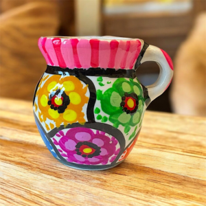 Tazzina in terracotta fatta e dipinta a mano