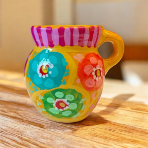 Tazzina in terracotta fatta e dipinta a mano