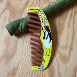 Pettine in legno dipinto a mano