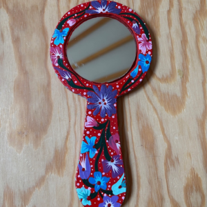 Specchio in legno dipinto a mano